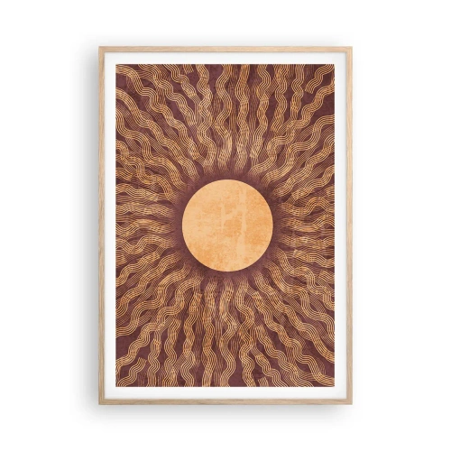 Poster în ramă de stejar deschis - Icoana soarelui - 70x100 cm