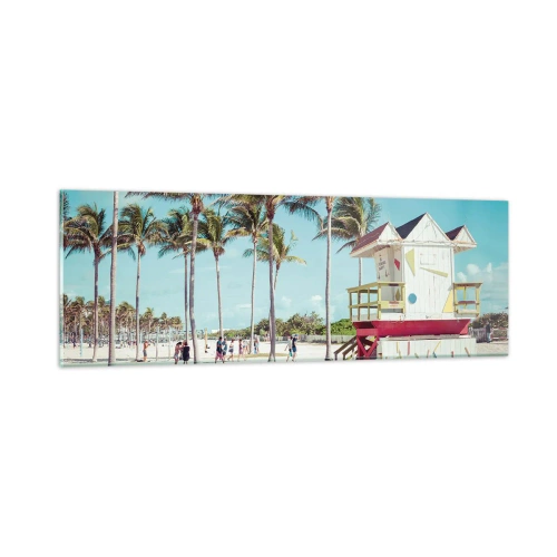 Tablou pe sticlă - O zi frumoasă te așteaptă - 90x30 cm