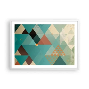 Poster în ramă albă - Unitatea multiplicității, multiplicitatea unității - 70x50 cm