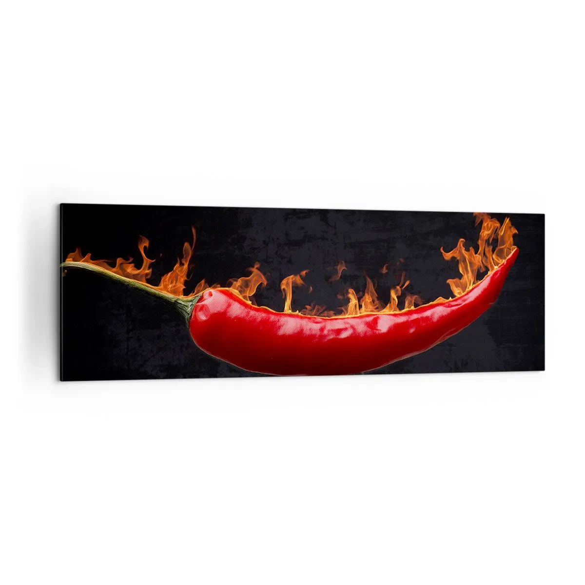 Tablou pe pânză - O gustare înflăcărată - 160x50 cm