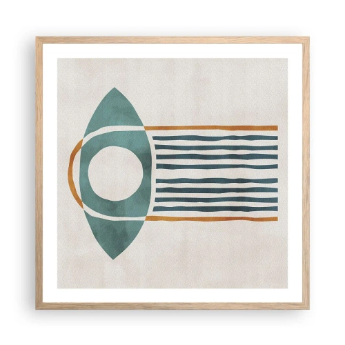 Poster în ramă de stejar deschis - Semne și ritualuri - 60x60 cm