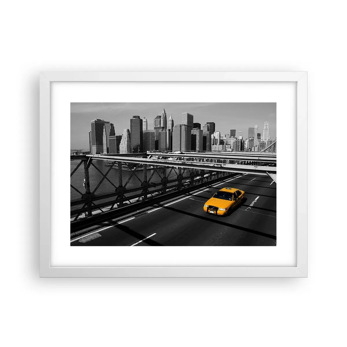 Poster în ramă albă - Culorile marelui oraș - 40x30 cm