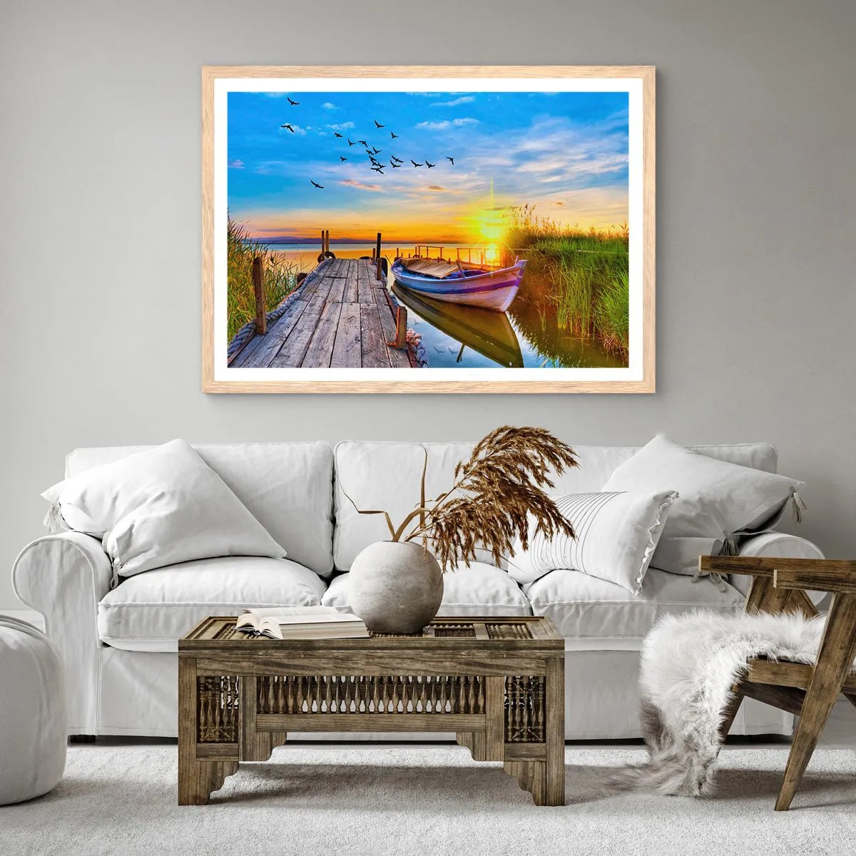 Poster în ramă de stejar deschis - La revedere, până mâine - 70x50 cm