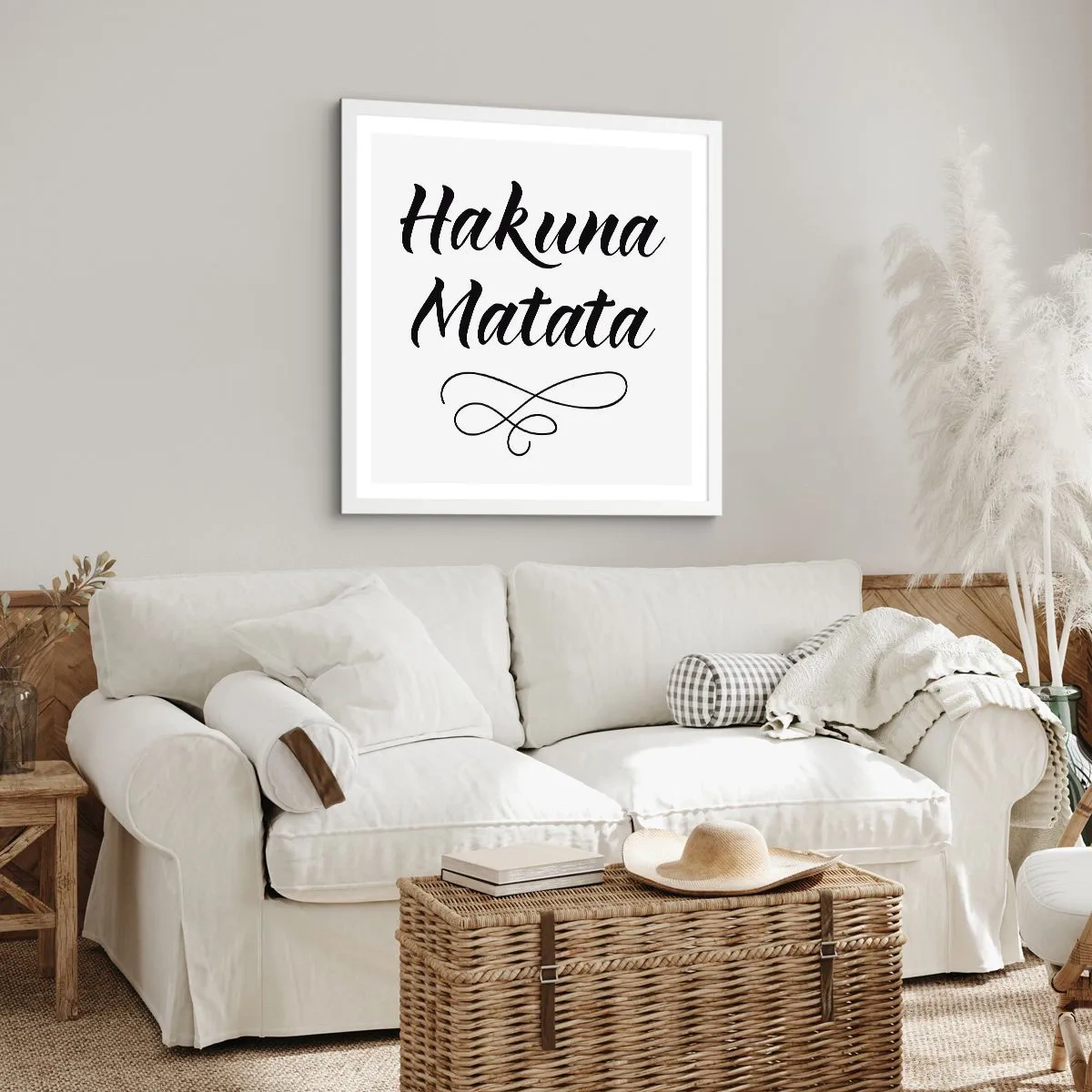 Poster în ramă albă - Cel mai bun sfat - 60x60 cm
