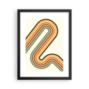 Poster în ramă neagră - Cu zigzag până la destinație - 30x40 cm