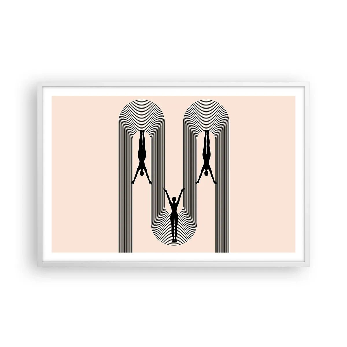 Poster în ramă albă - Cu susul în jos - 91x61 cm