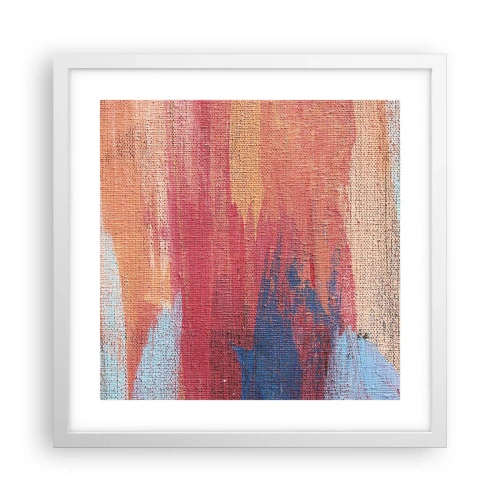 Poster în ramă albă - Plutind prin curcubeu - 40x40 cm