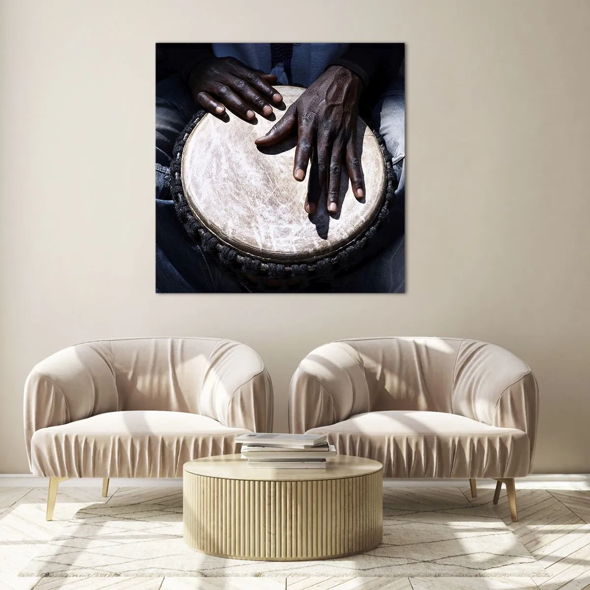 Tablou pe sticlă - Trăiește în ritmul tău - 70x70 cm