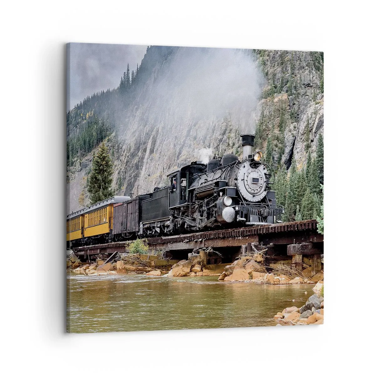 Tablou pe pânză - Și încotro? Unde? - 50x50 cm