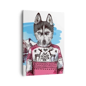 Tablou pe pânză - Lupul în lâna de oaie - 50x70 cm