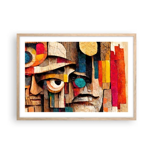 Poster în ramă de stejar deschis - Te văd... - 70x50 cm