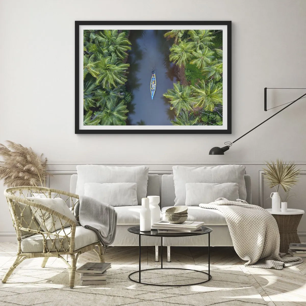 Poster în ramă neagră - Pe traseul tropical - 50x40 cm