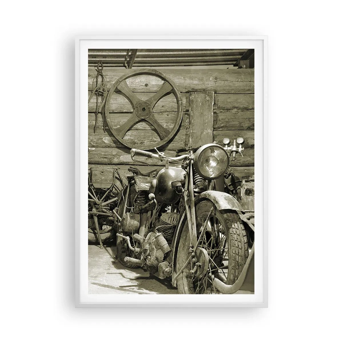 Poster în ramă albă - În șopronul unchiului Vlad - 70x100 cm