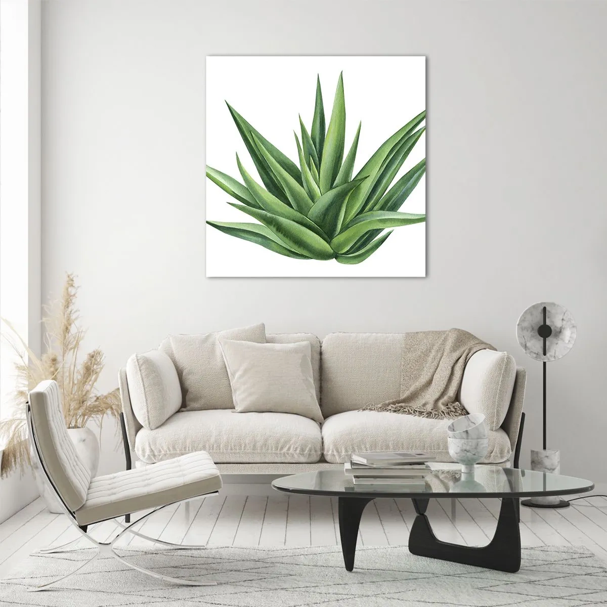 Tablou pe sticlă - Verde - putere - viață - 30x30 cm