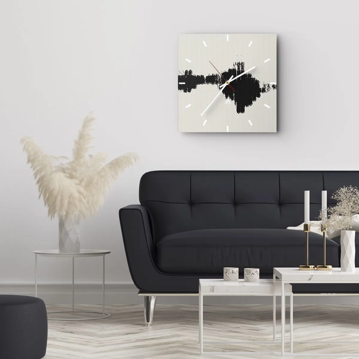 Ceas de perete - Ceas pe sticlă - Vibrațiile imaginației - 40x40 cm