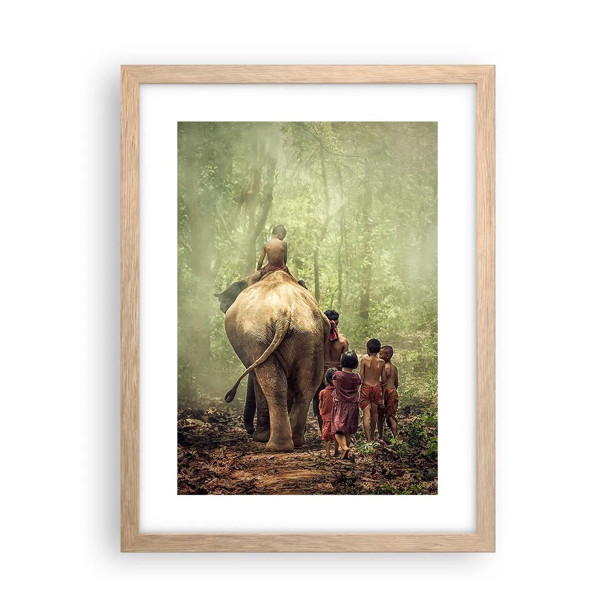 Poster în ramă de stejar deschis - Noua Carte a Junglei - 30x40 cm