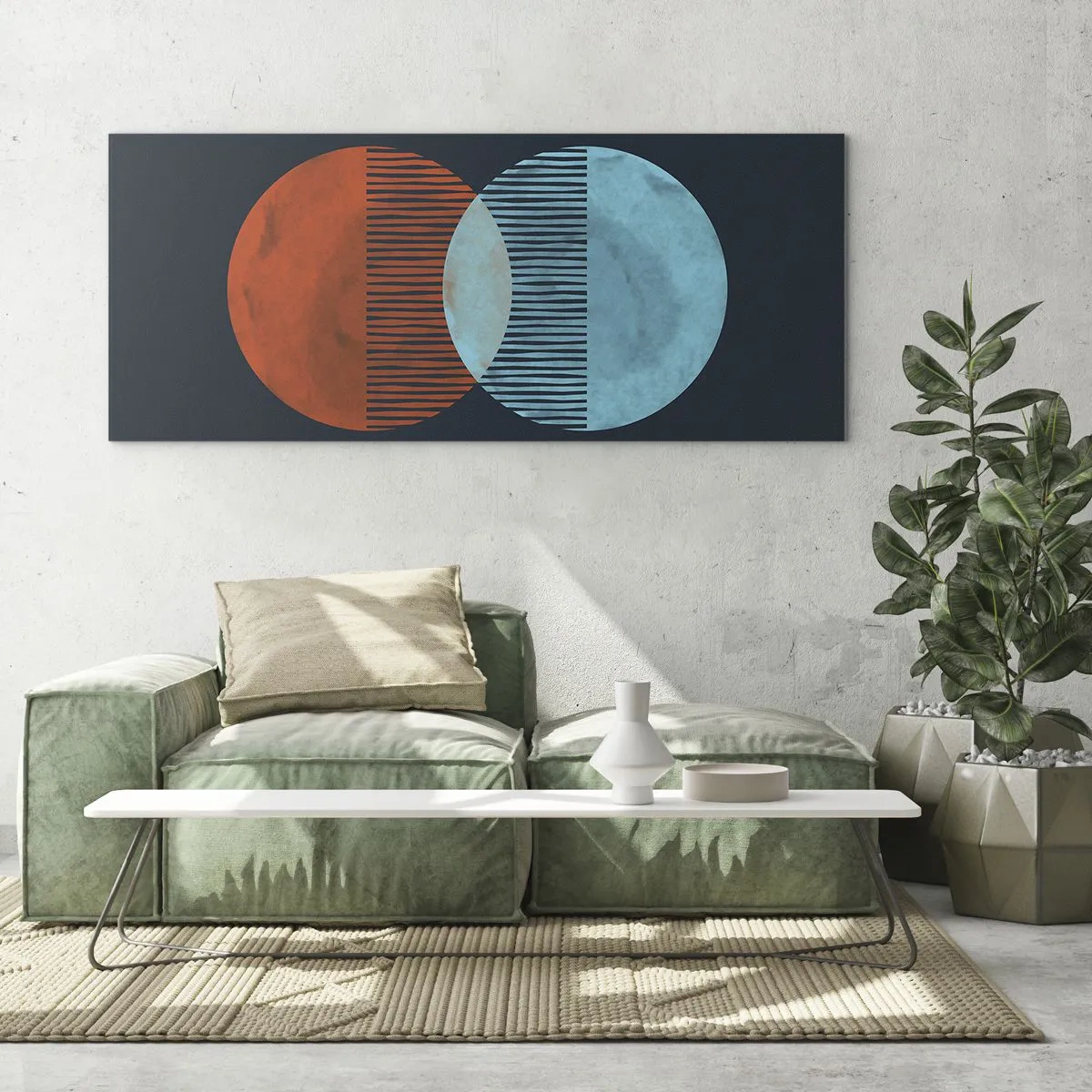 Tablou pe sticlă - Fantezie astronomică - 120x50 cm