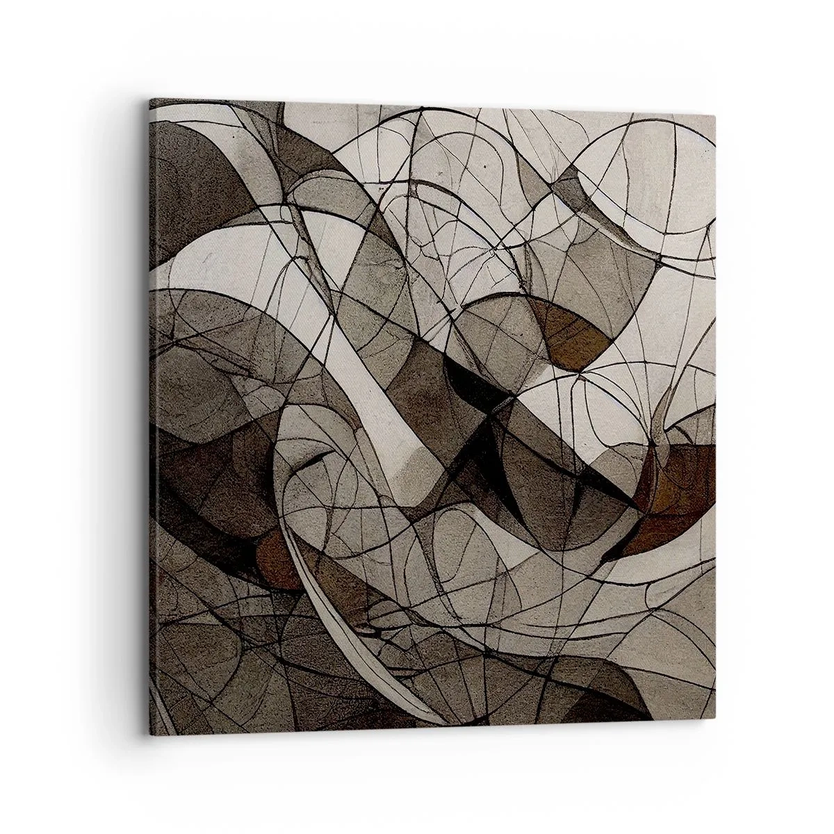 Tablou pe pânză - Circulația culorilor pământului - 70x70 cm