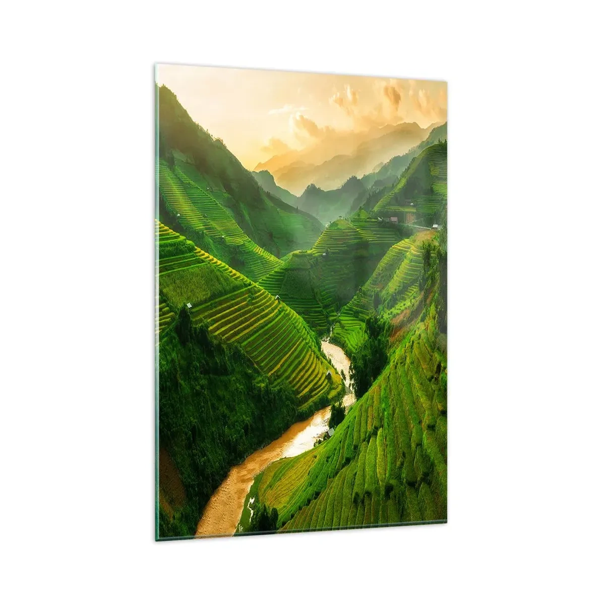 Tablou pe sticlă - Valea vietnameză - 80x120 cm