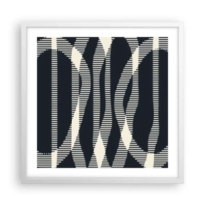 Poster în ramă albă - Încercare de străpungere a întunericului - 50x50 cm