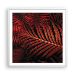 Poster în ramă albă - Ardoarea vieții - 60x60 cm