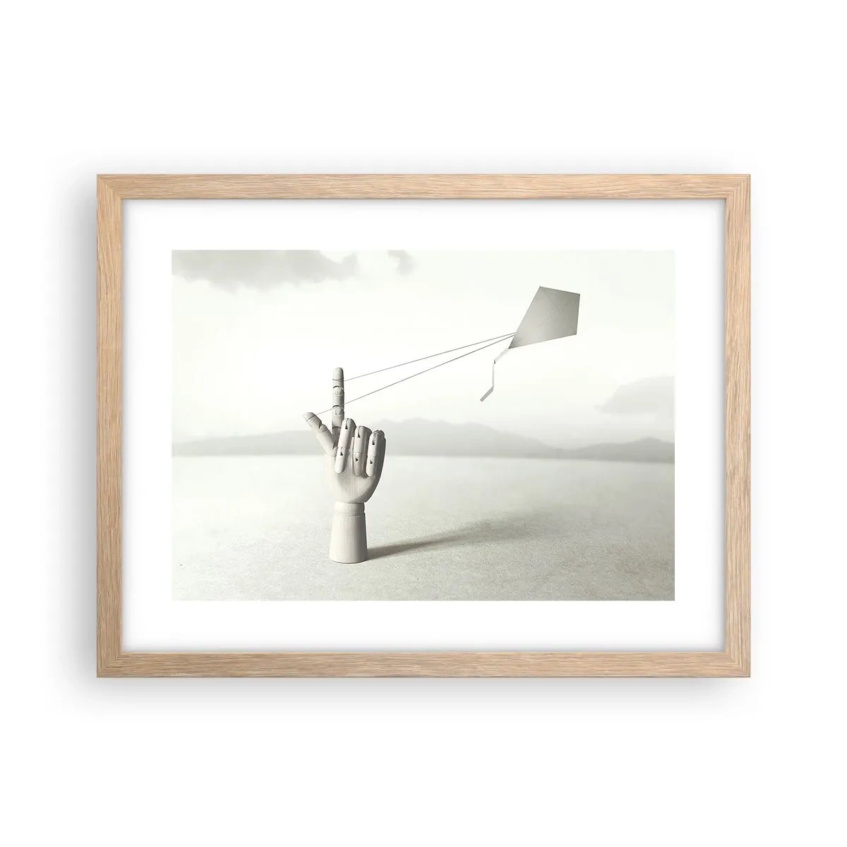 Poster în ramă de stejar deschis - Încercare de forță - 40x30 cm