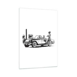 Tablou pe sticlă - 60. - America fără griji - 50x70 cm