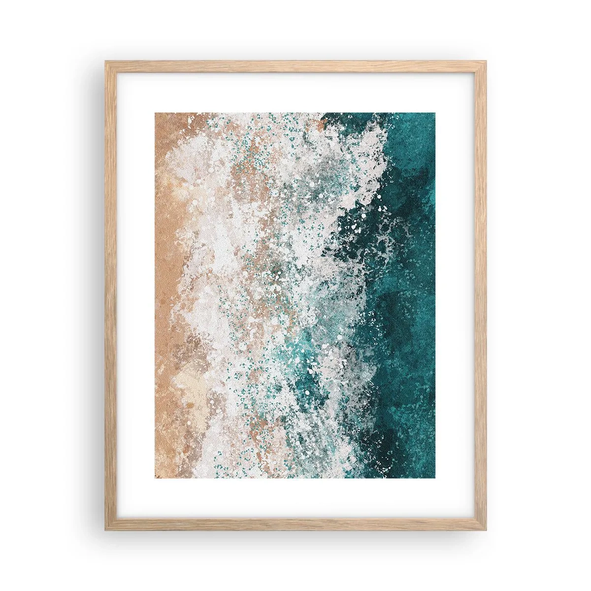 Poster în ramă de stejar deschis - Povești despre mare - 40x50 cm