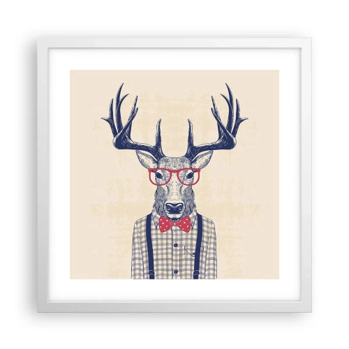 Poster în ramă albă - O extravaganță jucăușă - 40x40 cm