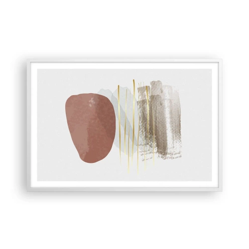 Poster în ramă albă - Colonadă abstractă - 91x61 cm