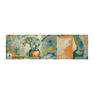 Mostră tapet Premium Sand - Trăiască circul! - Abstracția, Elefant, Circ - 100x30 cm