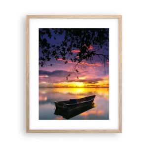 Poster în ramă de stejar deschis - "Pari să plutești în mijlocul cerului...” - 40x50 cm