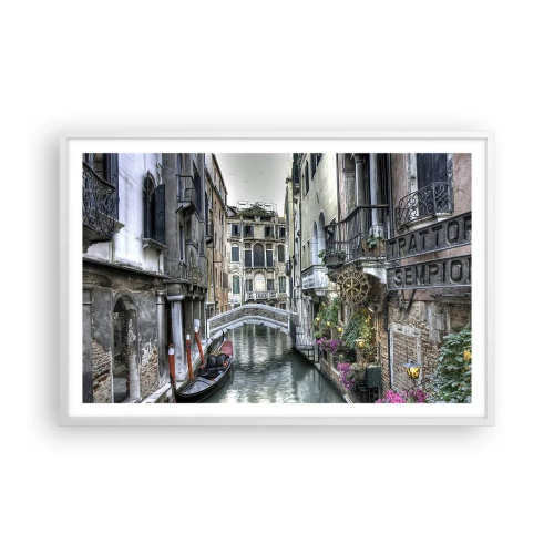 Poster în ramă albă - Timp de secole în reverie tăcută - 91x61 cm