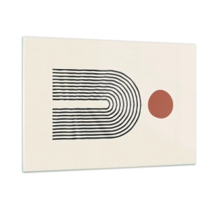 Tablou pe sticlă - Magnetismul formelor și al culorilor - 120x80 cm