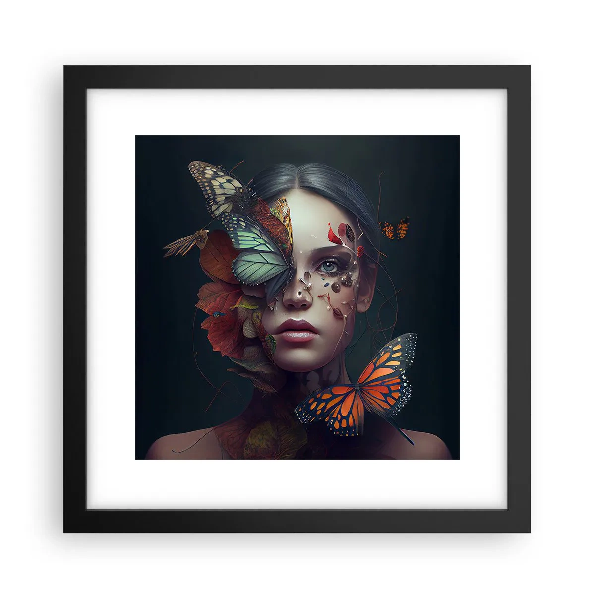 Poster în ramă neagră - Transformare minunată - 30x30 cm