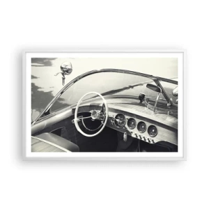 Poster în ramă albă - E timpul pentru cei bogați - 91x61 cm