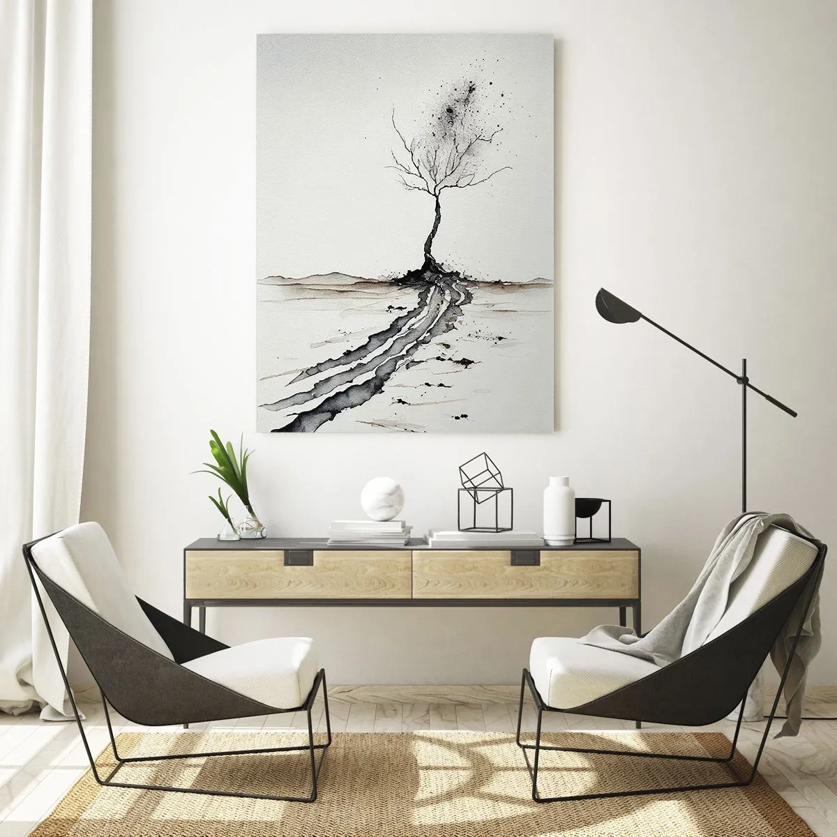 Tablou pe sticlă - Melancolie de iarnă - 50x70 cm