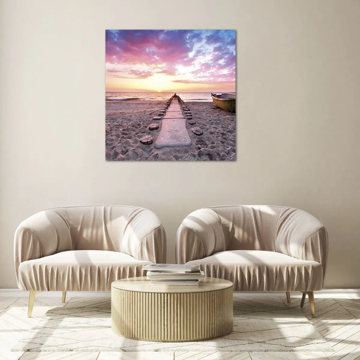 Tablou pe sticlă - Un moment de experiență profundă - 70x70 cm