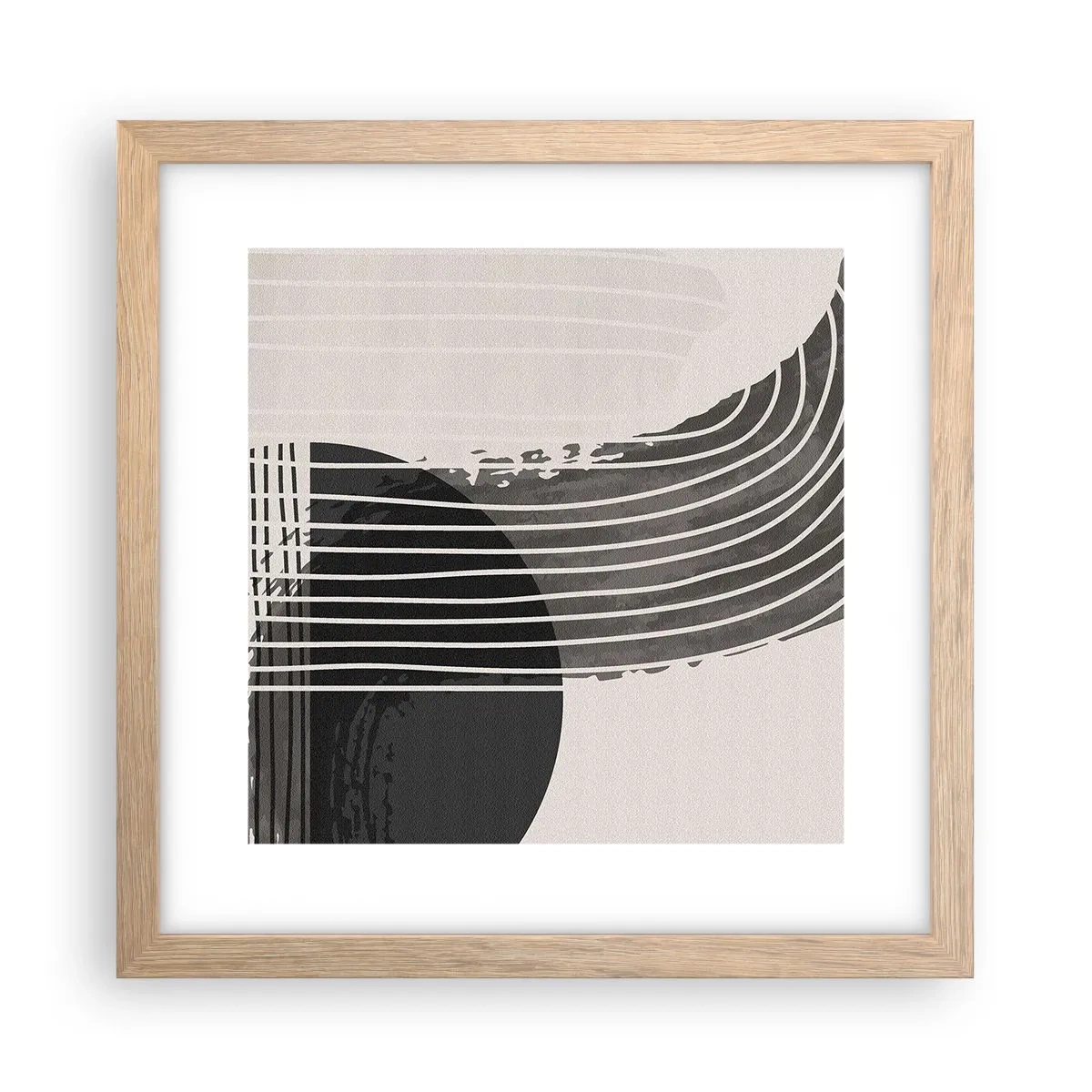 Poster în ramă de stejar deschis - Până acolo și înapoi - 30x30 cm