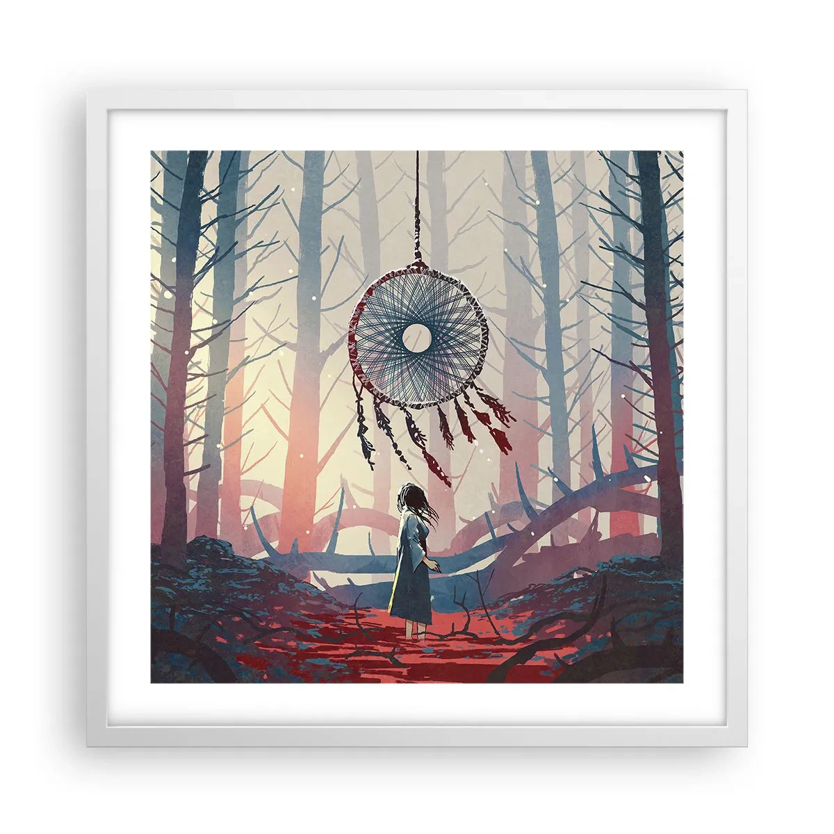 Poster în ramă albă - Ritualul secret al fericirii - 50x50 cm