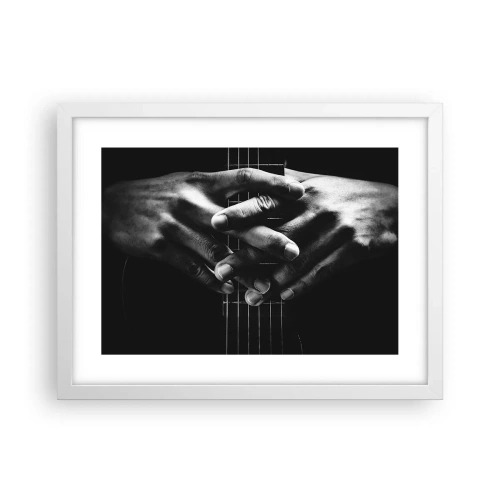 Poster în ramă albă - Rugăciunea artistului - 40x30 cm