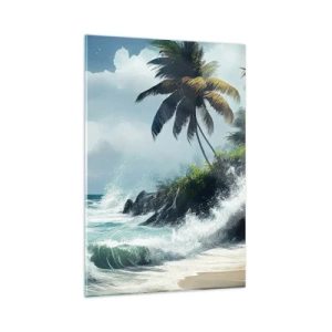 Tablou pe sticlă - Pe un țărm tropical - 80x120 cm