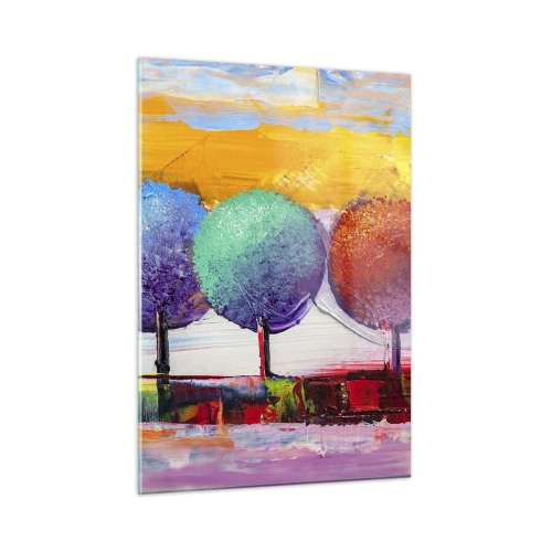 Tablou pe sticlă - Trei copaci - 50x70 cm