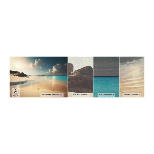 Mostră tapet Premium Canvas - O zi de vis - Plaja salbatica, Ocean, Margine - 100x30 cm