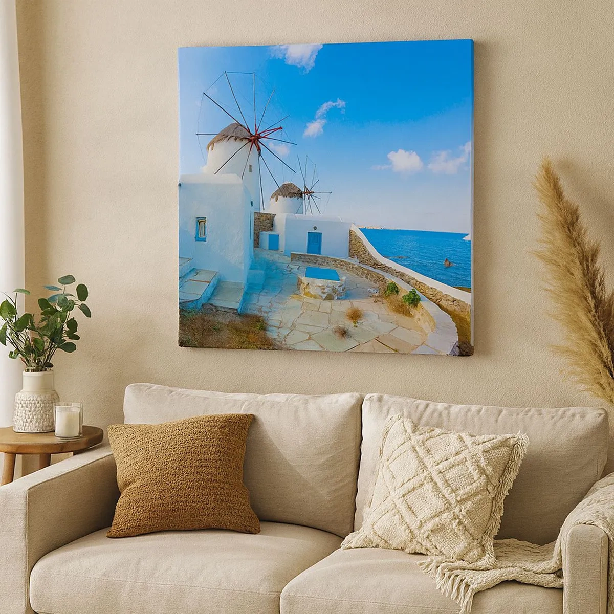 Tablou pe pânză - Vânt albastru dinspre mare - 30x30 cm