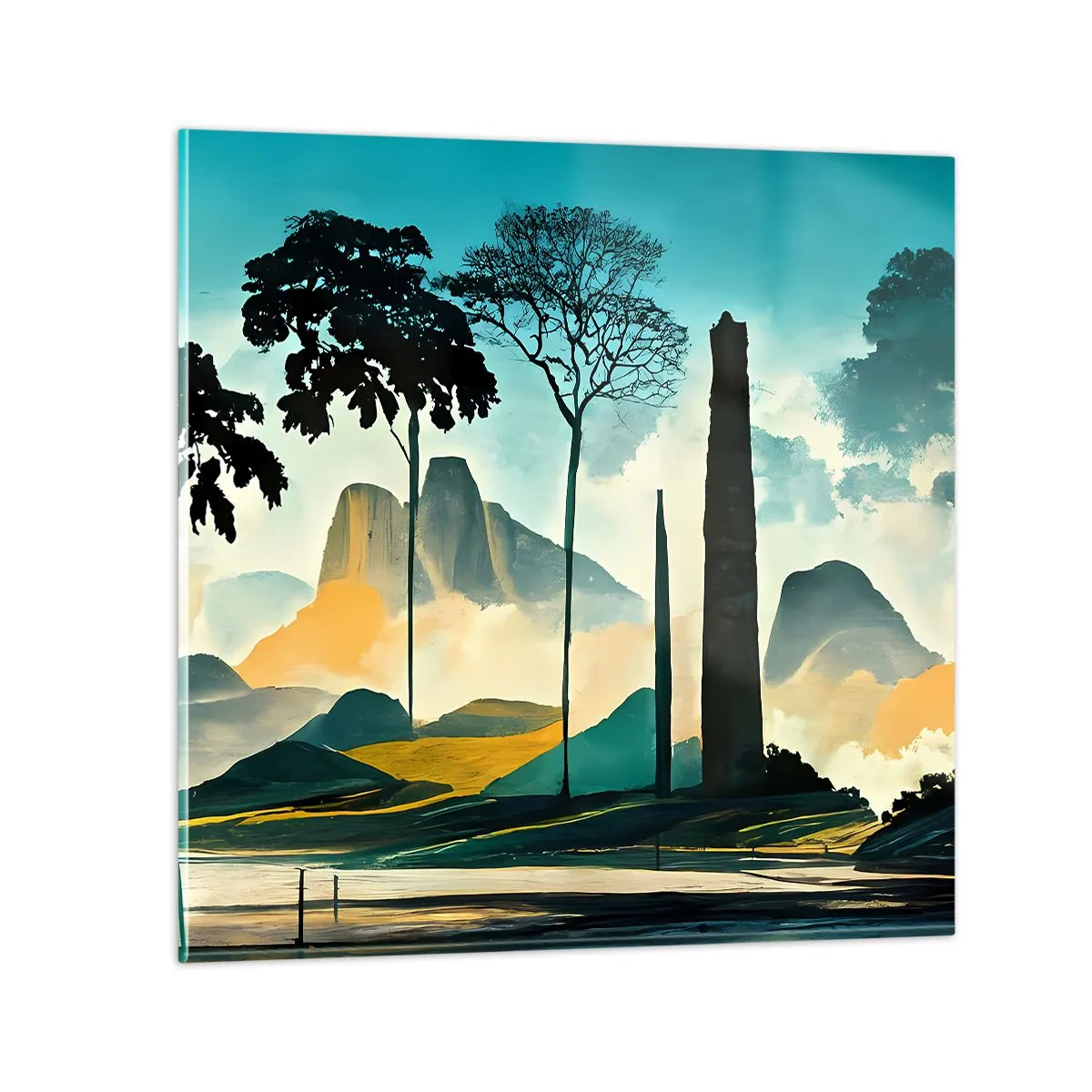 Tablou pe sticlă - Din ce în ce mai sus - 50x50 cm