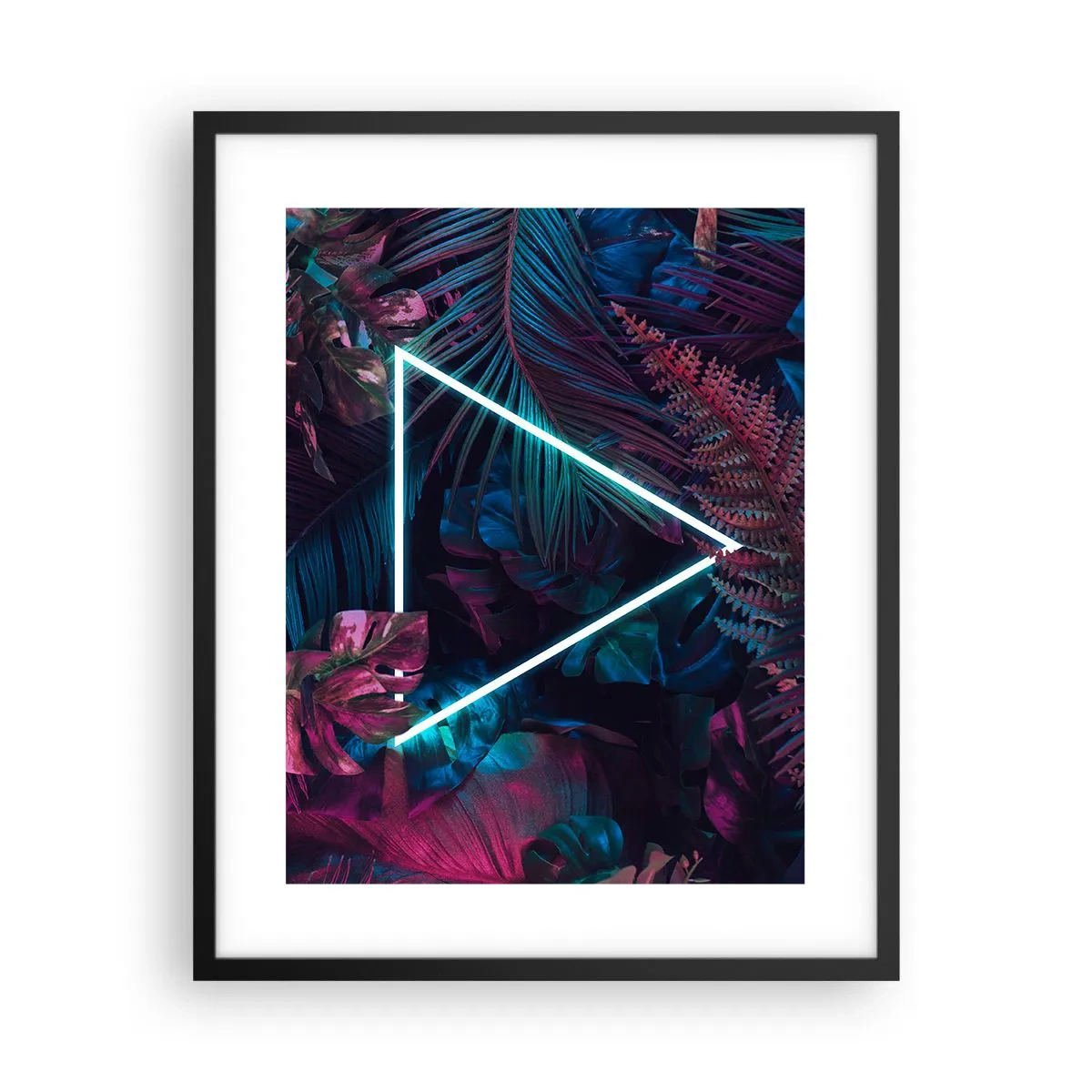 Poster în ramă neagră - Grădină în stil disco - 40x50 cm
