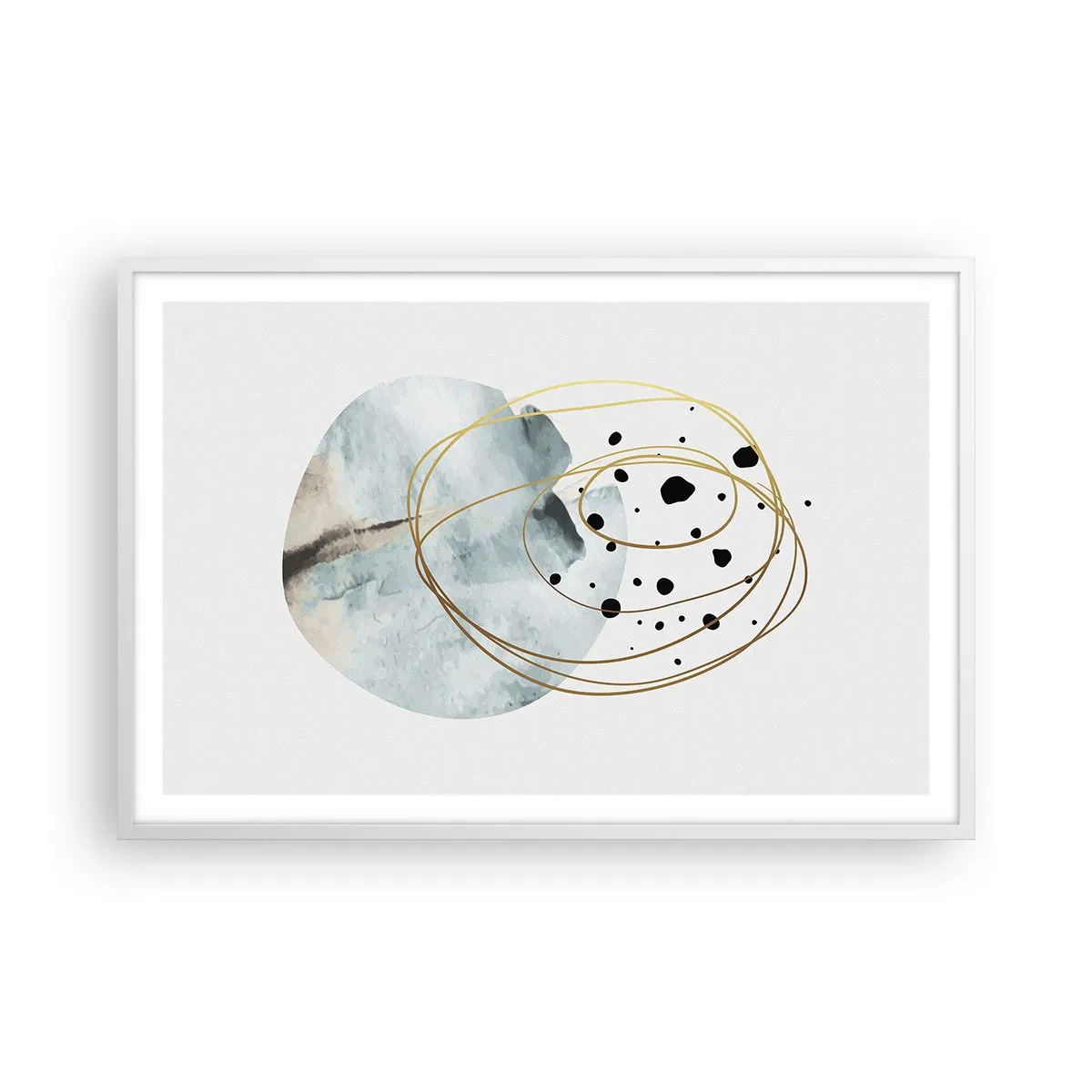 Poster în ramă albă - În îmbrățișarea spațiului - 91x61 cm