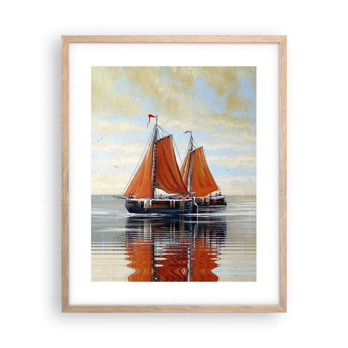 Poster în ramă de stejar deschis - Hei, marinarule, navighează... - 40x50 cm