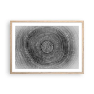 Poster în ramă de stejar deschis - Un semn al vremurilor - 70x50 cm